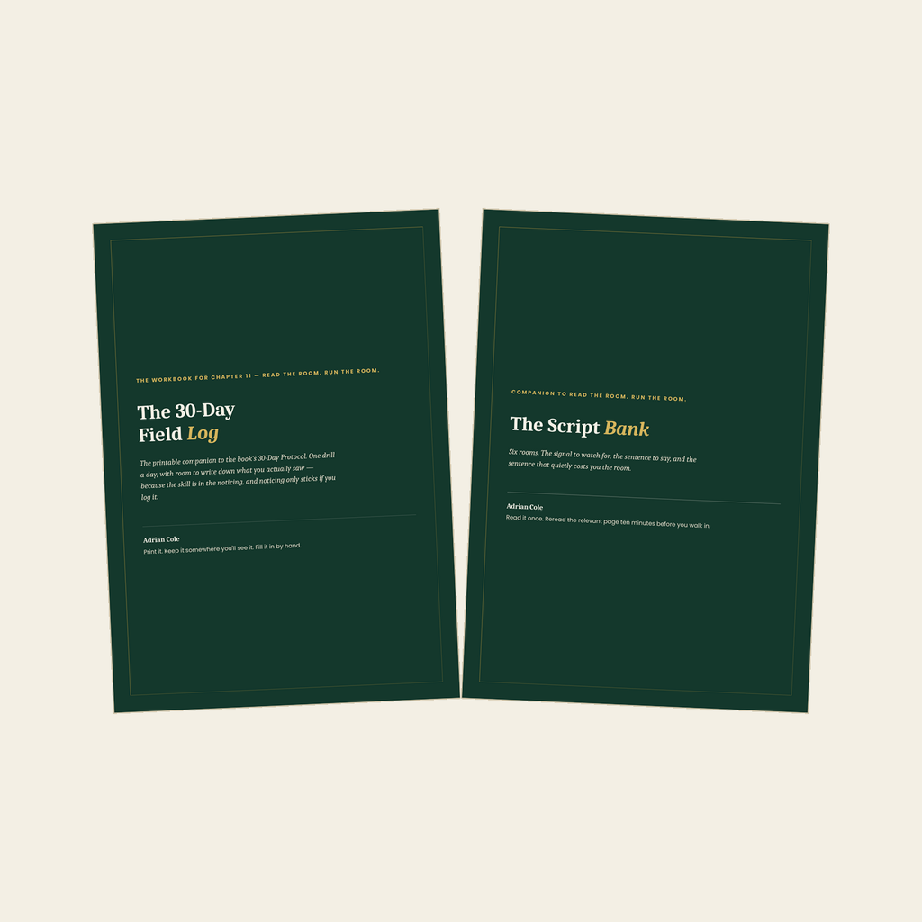 The 30-Day Field Log and The Script Bank — the two printable workbooks